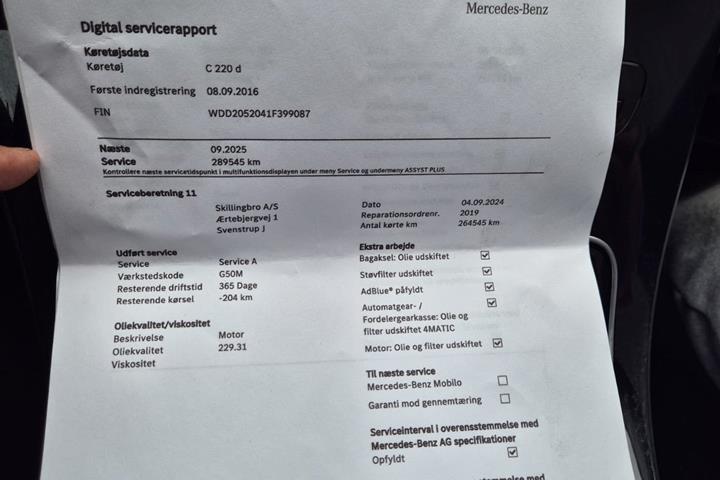 undefined Mercedes C220 d fra 2016