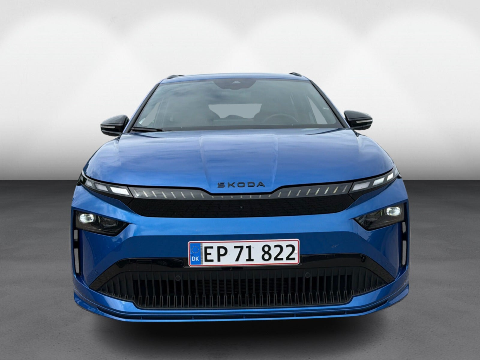 Blå Skoda Enyaq fra 2026