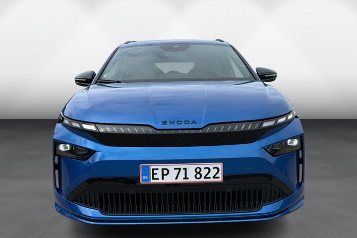 Blå Skoda Enyaq fra 2026