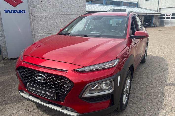 Rød Hyundai Kona fra 2018