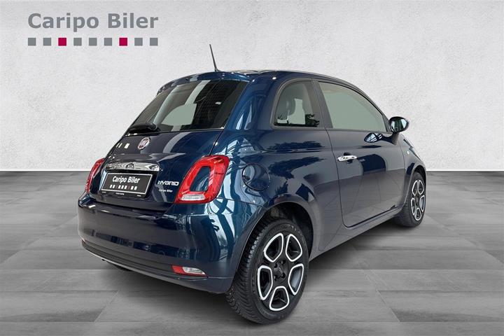 Blå Fiat 500 fra 2022