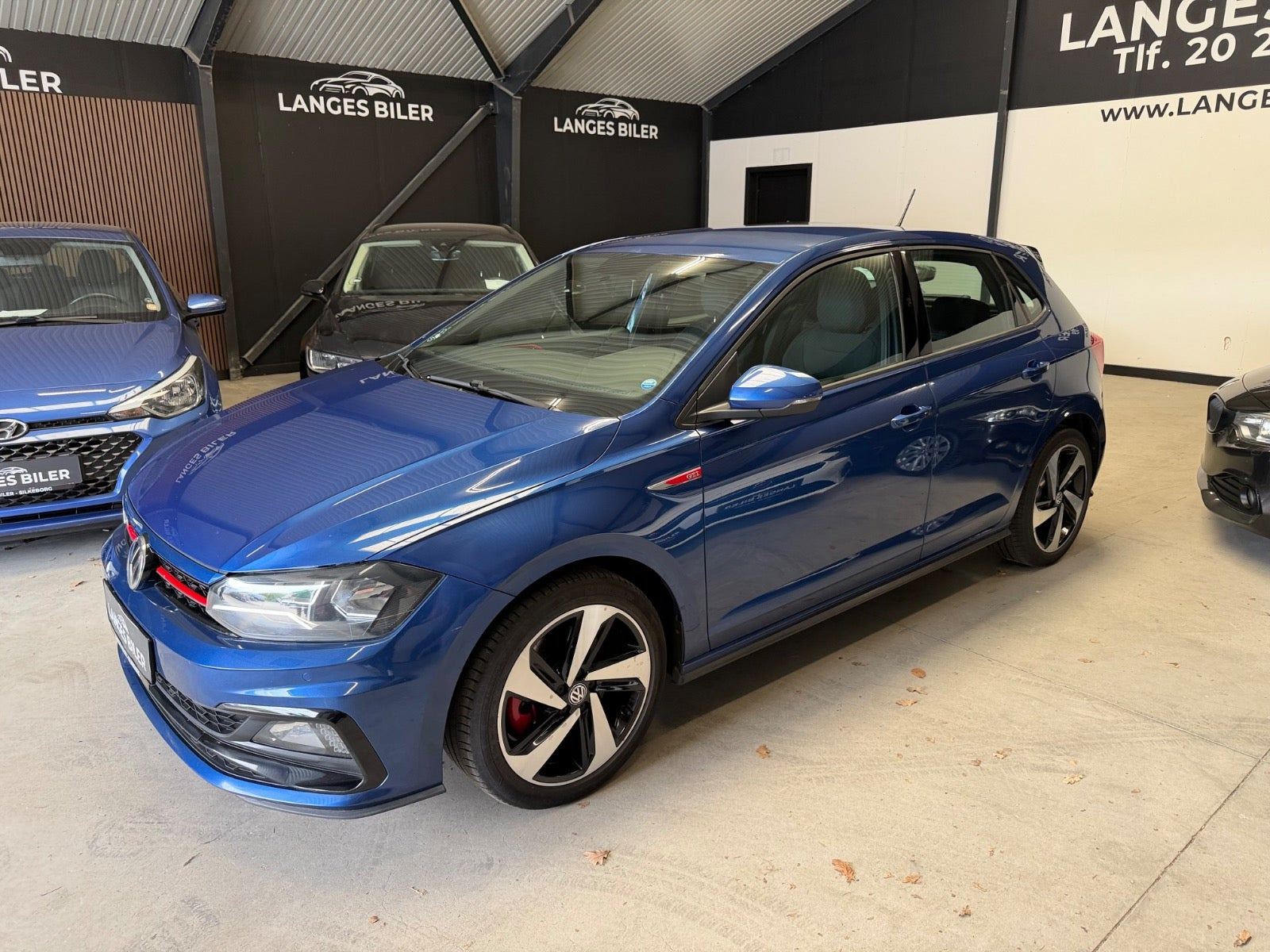 Blå VW Polo fra 2018