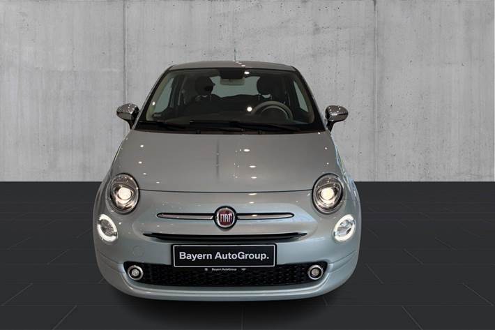 Blå Fiat 500 fra 2023