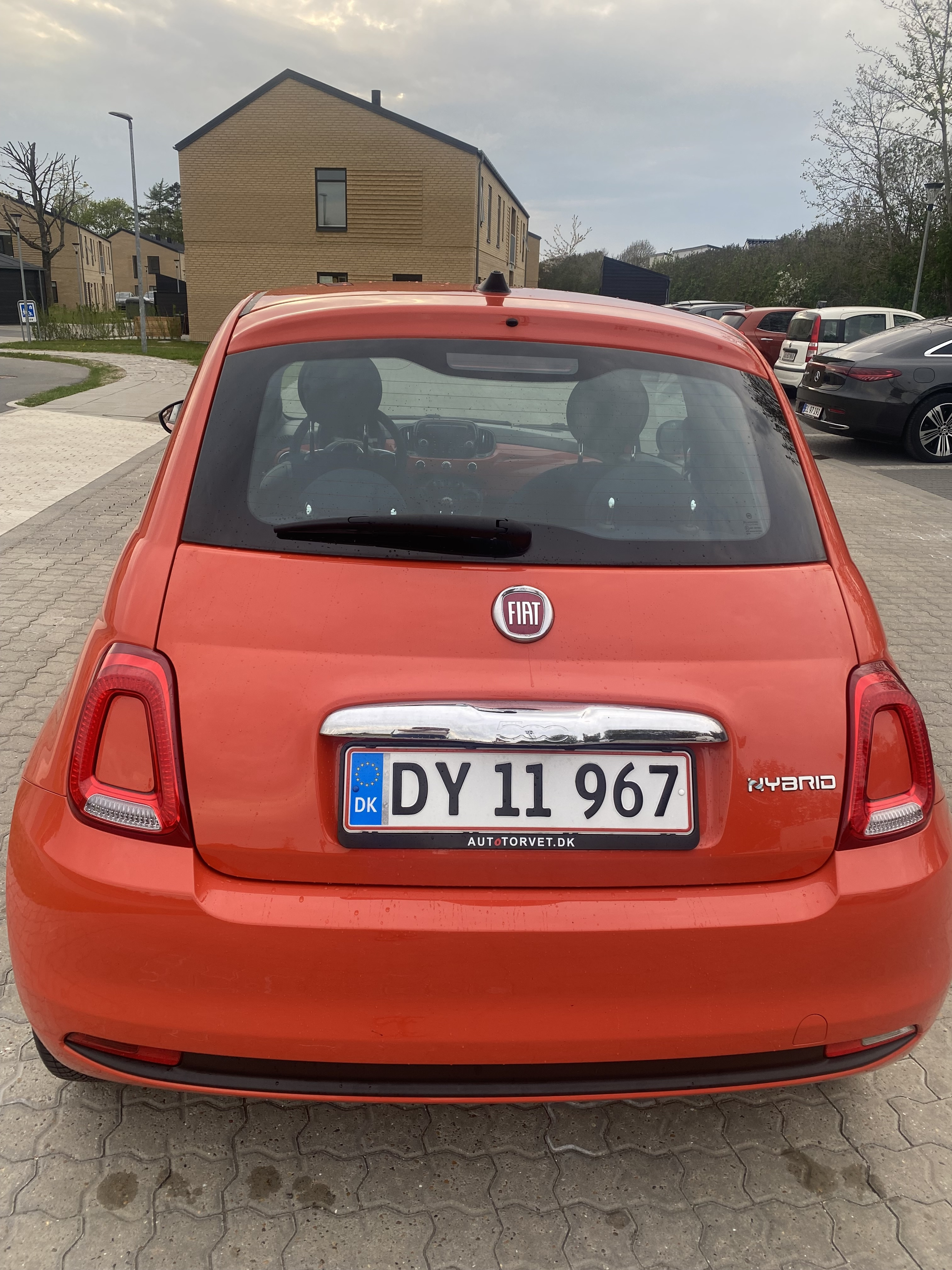 Hvid Fiat 500 fra 2017