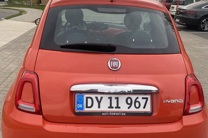 Hvid Fiat 500 fra 2017