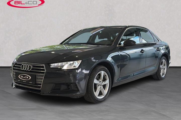 Grå Audi A4 fra 2019 set udefra