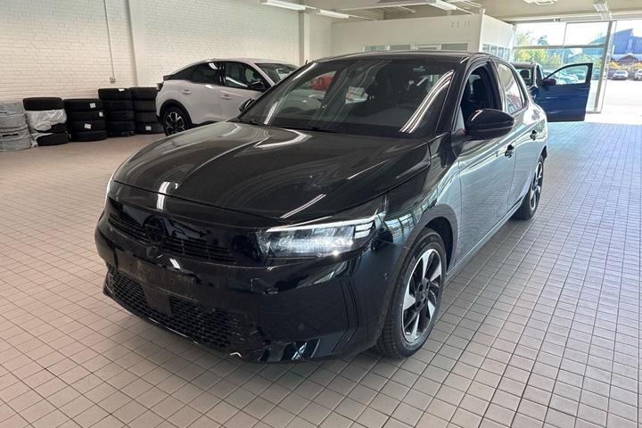 Sort Opel Corsa-e fra 2024 set udefra