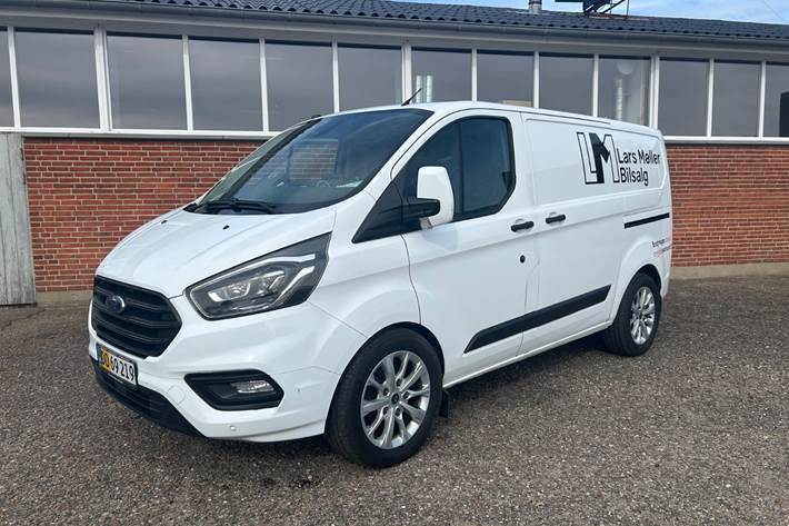 Hvid Ford Transit Custom 280 L1 fra 2018 set udefra