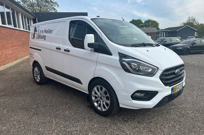 Hvid Ford Transit Custom 280 L1 fra 2018 set udefra