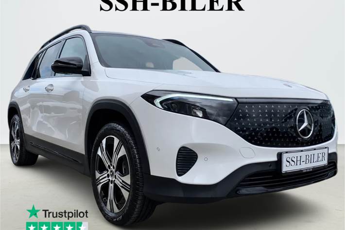 Hvid Mercedes EQB250+ fra 2025 set udefra