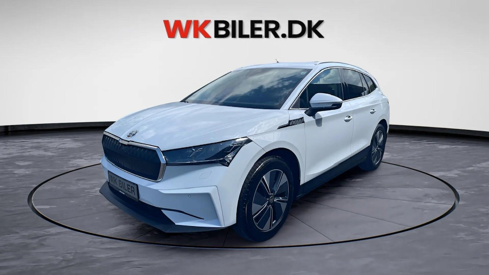 Hvid Skoda Enyaq fra 2024