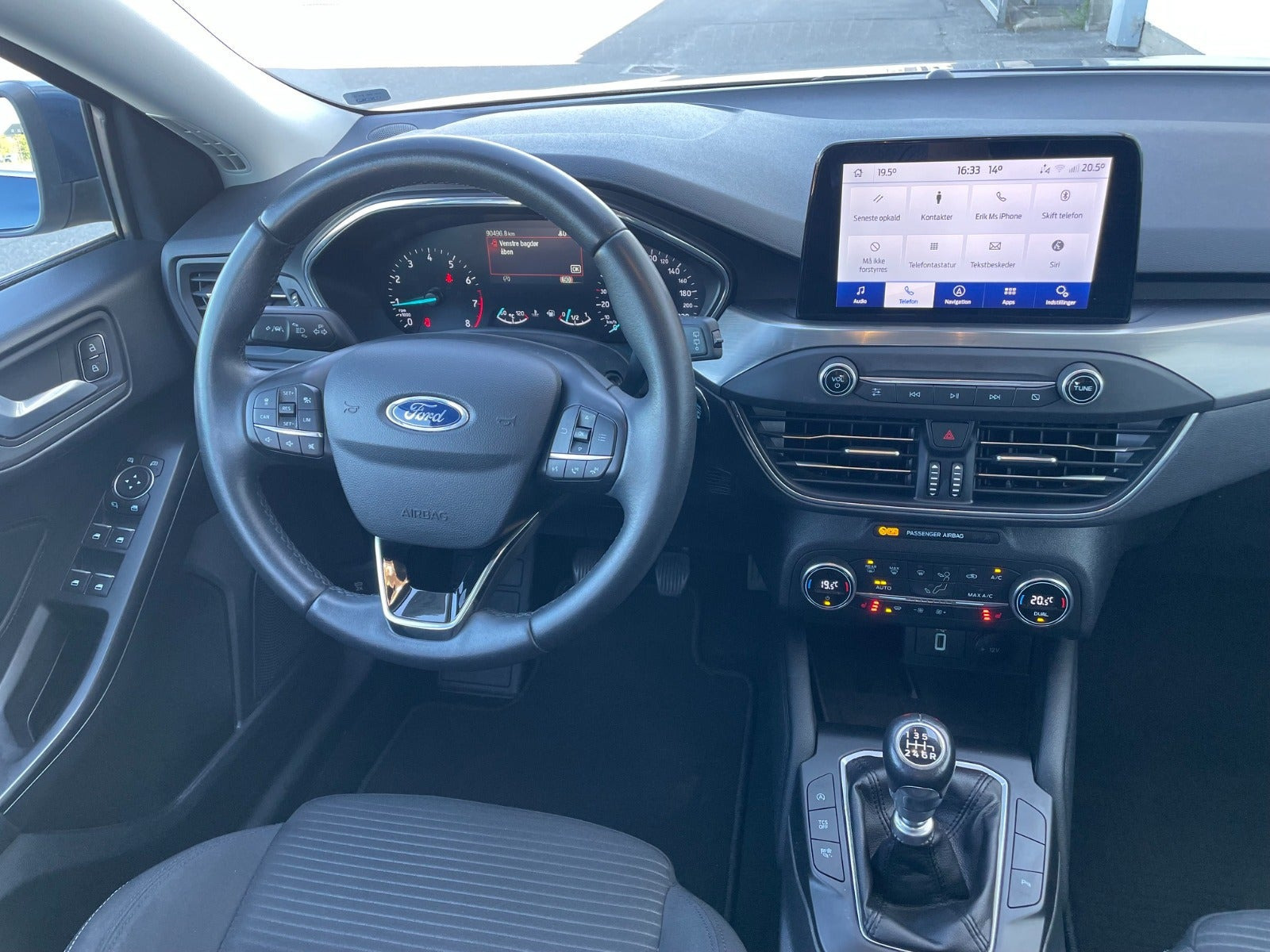Blå Ford Focus fra 2020