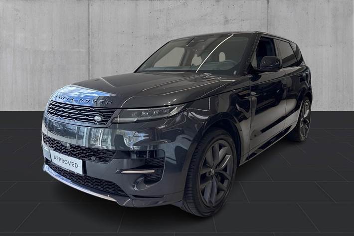 Grå Land Rover Range Rover sport fra 2023 set udefra