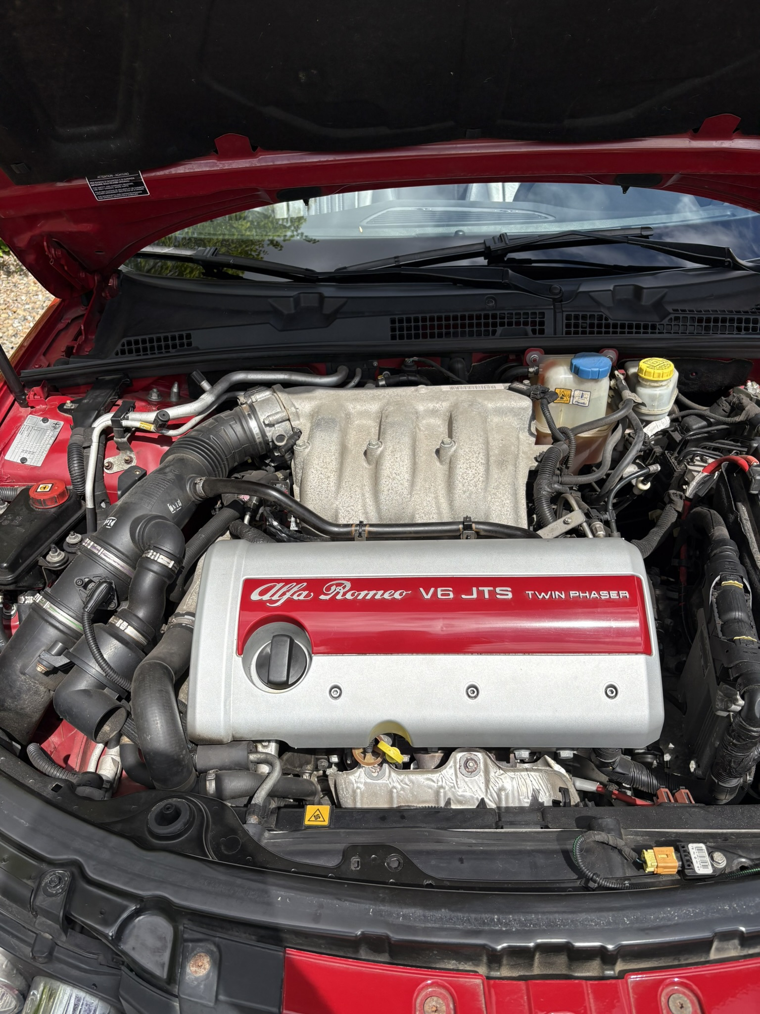 Rød Alfa Romeo Spider fra 2007