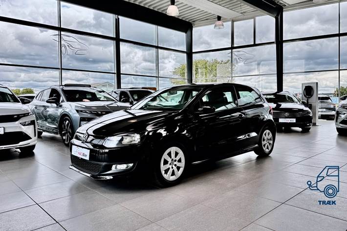 Gul VW Polo fra 2010