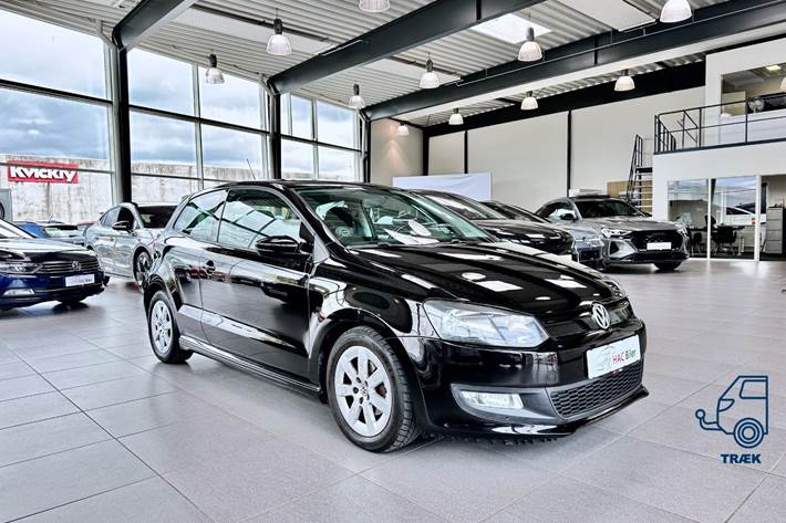 Gul VW Polo fra 2010