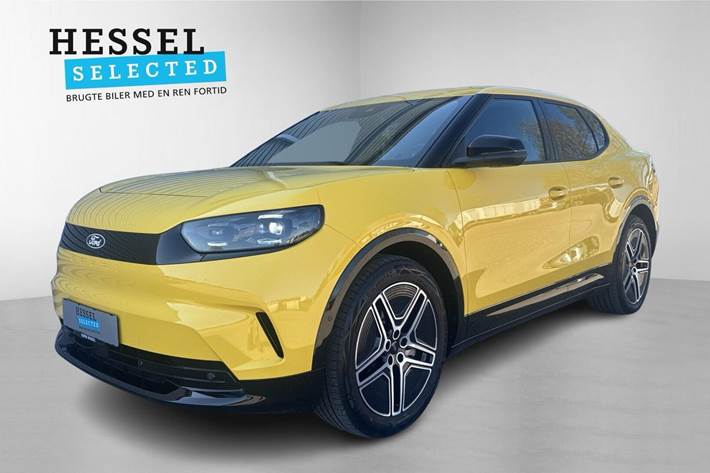 Gul Ford Capri fra 2025 set udefra