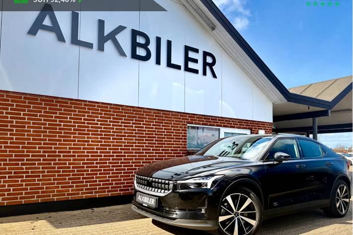 Sort Polestar 2 fra 2020 set udefra