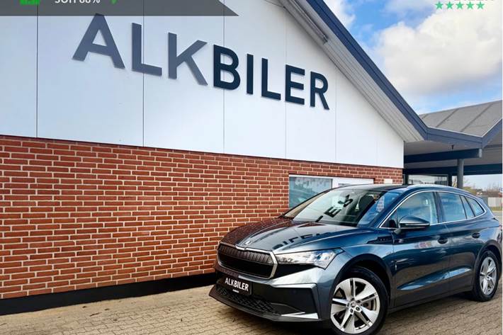 Grå Skoda Enyaq fra 2021