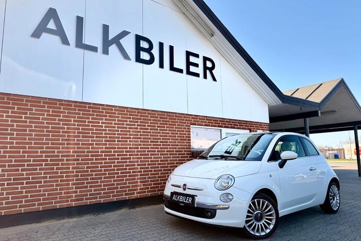 Hvid Fiat 500 fra 2008