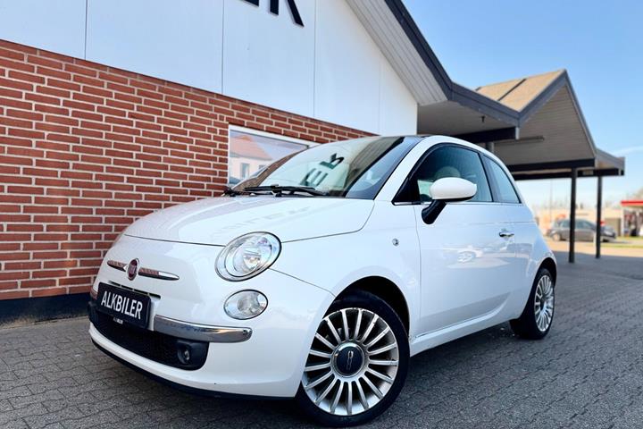Hvid Fiat 500 fra 2008
