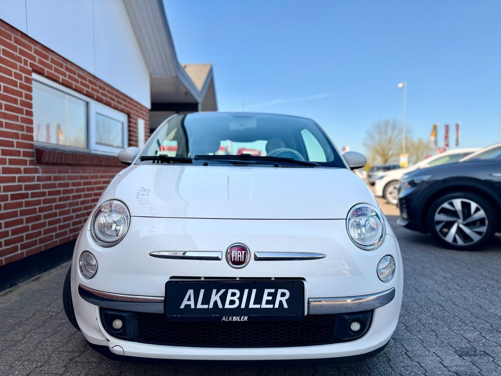 Hvid Fiat 500 fra 2008