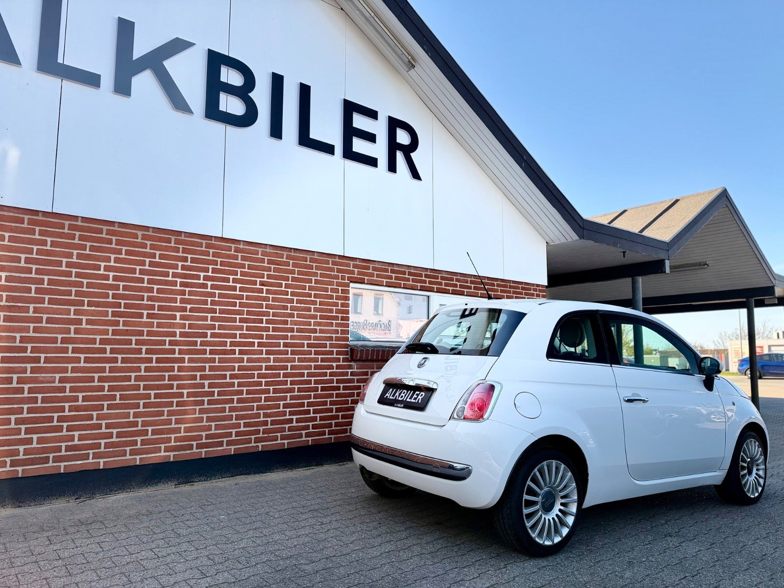 Hvid Fiat 500 fra 2008