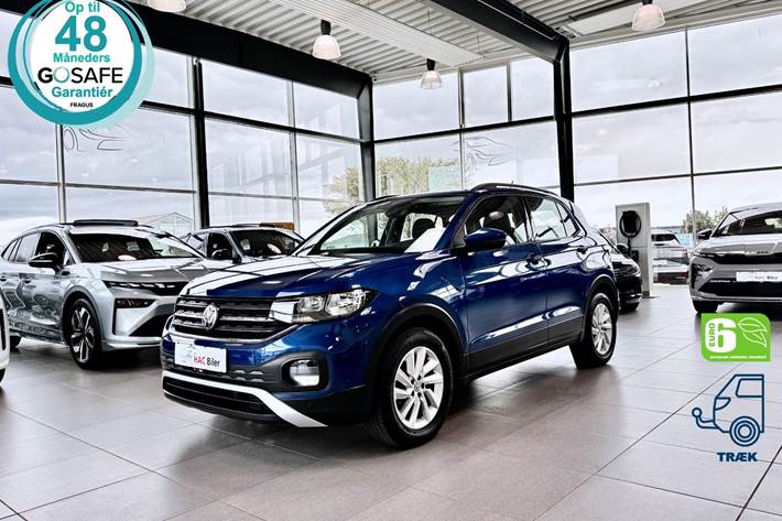 Blå VW T-Cross fra 2020