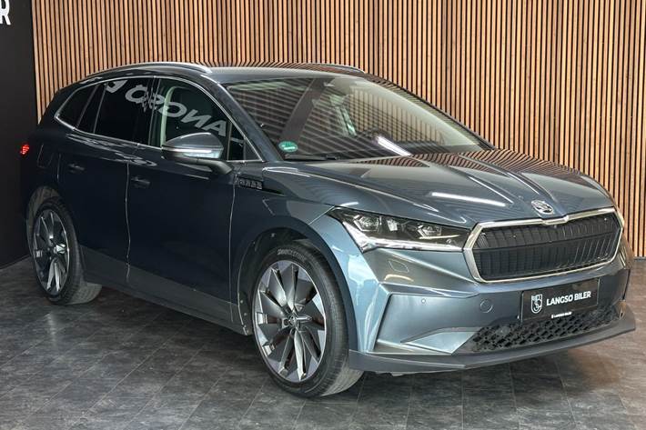 Grå Skoda Enyaq fra 2021