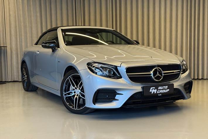 Sølv Mercedes E53 fra 2019 set udefra