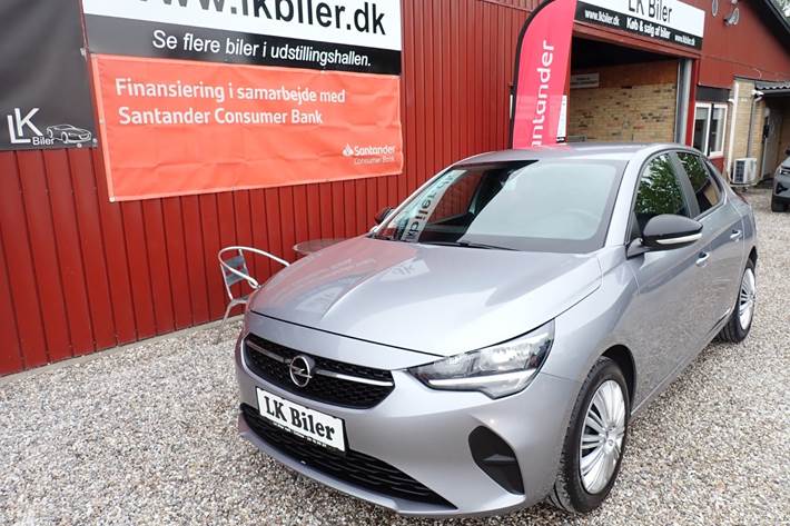 Grå Opel Corsa fra 2020 set udefra