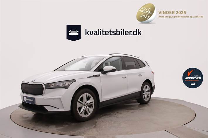 Hvid Skoda Enyaq fra 2023