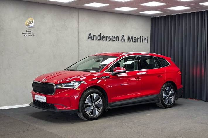 Rød Skoda Enyaq fra 2021