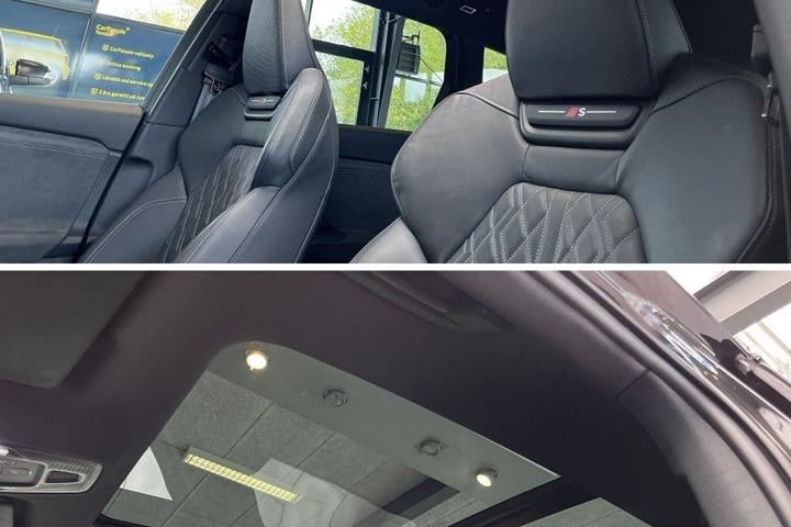 Sort Audi SQ6 e-tron fra 2024 set indefra
