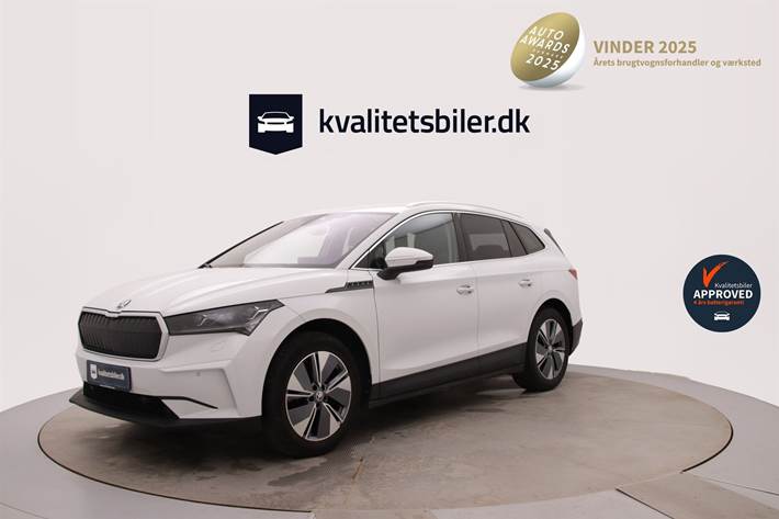 Hvid Skoda Enyaq fra 2021