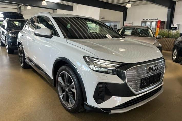 Hvid Audi Q4 e-tron fra 2022