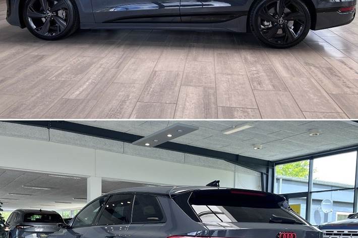Grå Audi A6 e-tron fra 2025