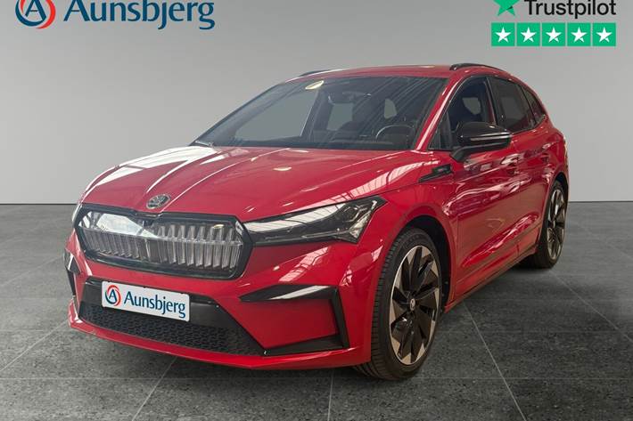 Rød Skoda Enyaq fra 2021