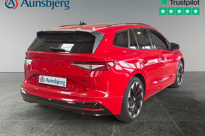 Rød Skoda Enyaq fra 2021