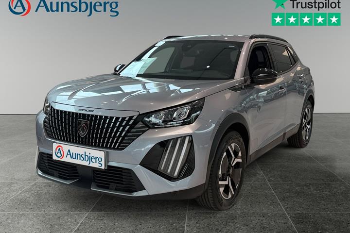 Sølv Peugeot e-2008 fra 2025 set udefra