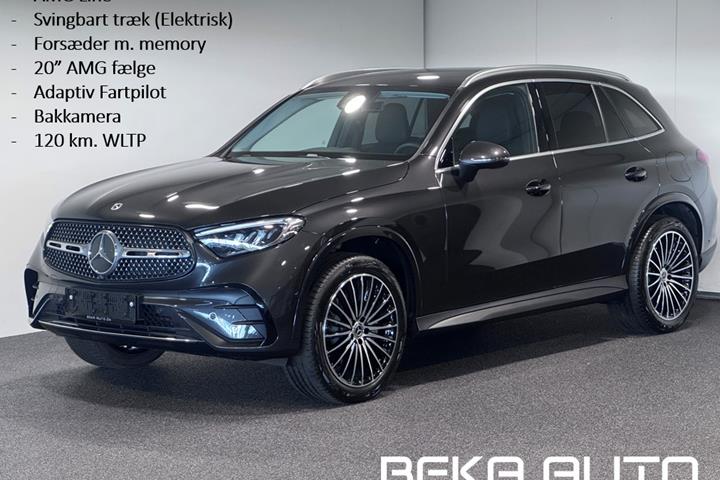 Grå Mercedes GLC300 e fra 2024