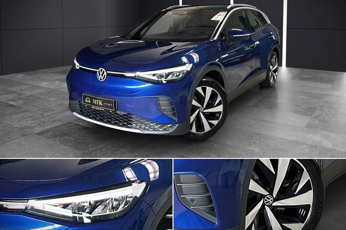 Blå VW ID.4 fra 2023 set udefra