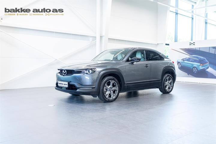 Grå Mazda MX-30 fra 2025 set udefra