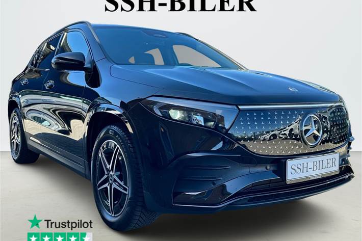 Sort Mercedes EQA250+ fra 2025 set udefra