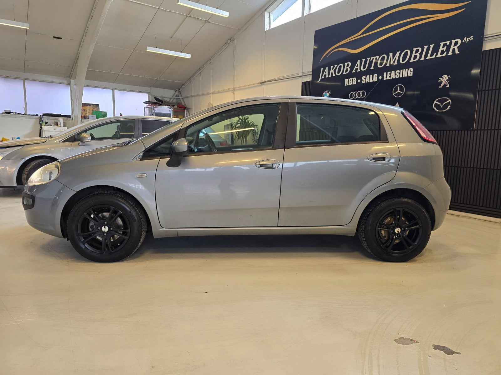Grå Fiat Punto Evo fra 2012