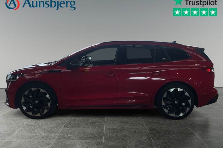 Rød Skoda Enyaq fra 2021