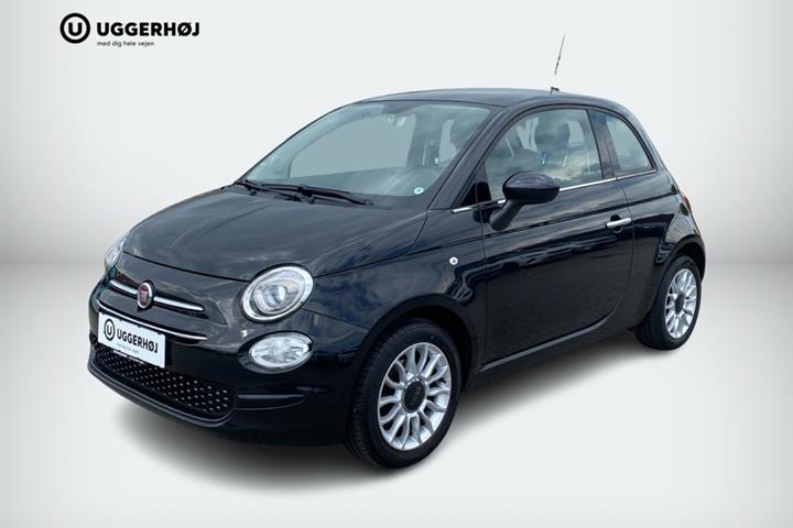 Sort Fiat 500 fra 2019 set udefra