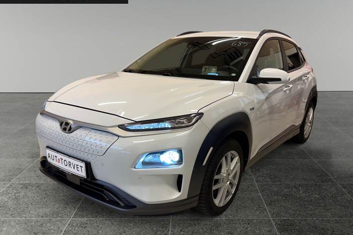 Hvid Hyundai Kona fra 2019