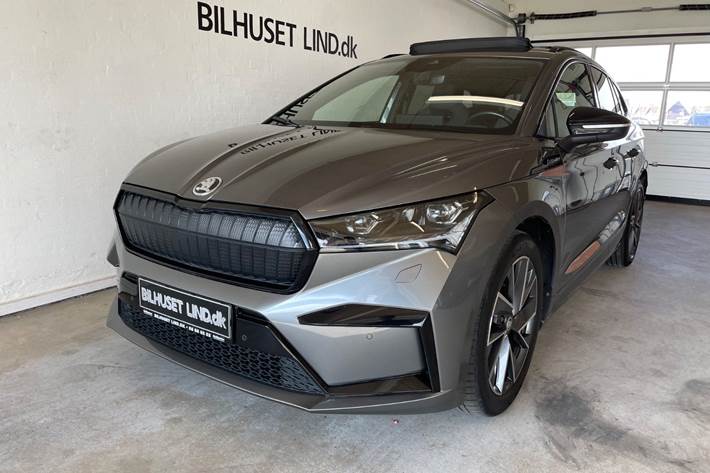 Grå Skoda Enyaq fra 2024