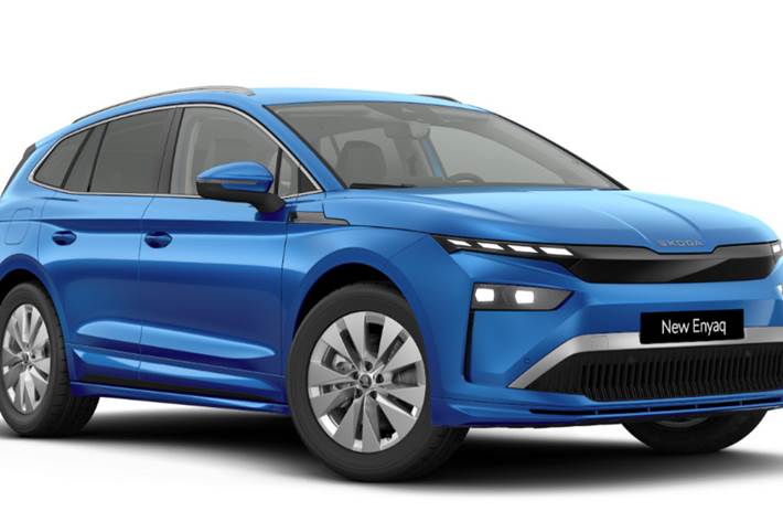 Blå Skoda Enyaq fra 2026